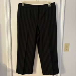 Briggs New York Women’s Size 16 Cuffed Capri Pinstripe Trousers
